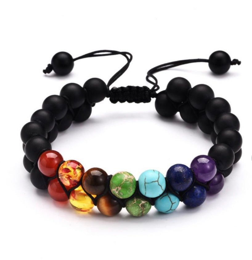 Chakra Armband mit Lava